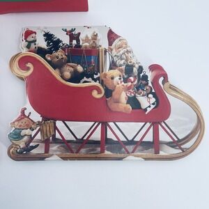 Vintage Hallmark Christmas Cards Set Of 18 Cards & 19 Envelopes-Santa's Sleigh